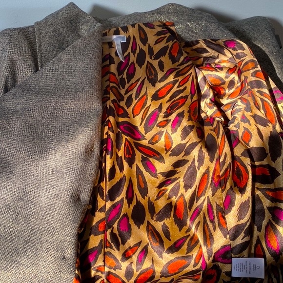 Double Breasted Wool Blend Jacket w/ Metallic Threads - Picture 7 of 9